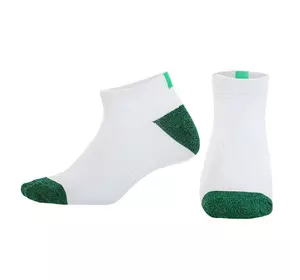 Носки спортивные укороченные XO104 Star  39-42 Бело-зеленый (06623007)
