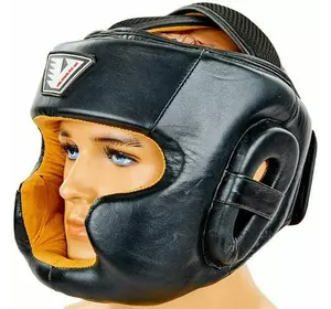 Шлем боксерский с полной защитой VL-8193 Velo  XL Черный (37241018)