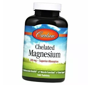 Магний Хелат, Chelated Magnesium, Carlson Labs  180таб (36353055)