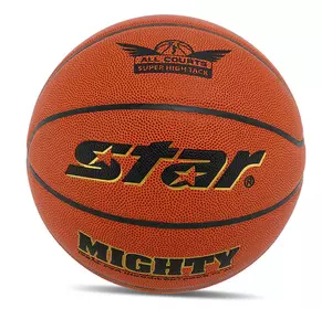 Мяч баскетбольный Mighty BB4597 Star  №7 Оранжевый (57623095)
