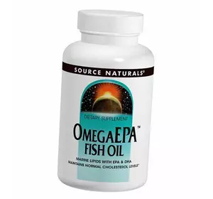Рыбий жир, Омега 3, Omega EPA Fish Oil, Source Naturals  100гелкапс (67355002)