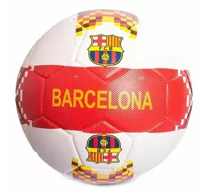 Мяч футбольный FB-0414 No branding  №5 Бело-красный Barcelona (57429165)