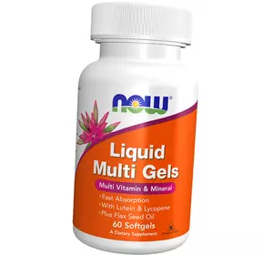 Мультивитамины и Минералы, Liquid Multi Gels, Now Foods  180гелкапс (36128426)