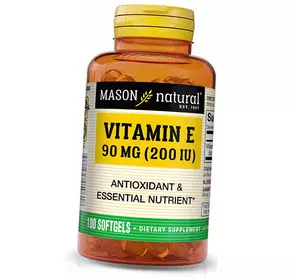 Витамин Е капсулы, Vitamin E 200, Mason Natural  100гелкапс (36529036)