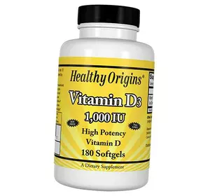 Витамин Д3, Vitamin D3 1000, Healthy Origins  180гелкапс (36354017)