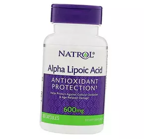 Альфа Липоевая кислота, Антиоксидантная поддержка, Alpha Lipoic Acid 600, Natrol  30капс (70358002)