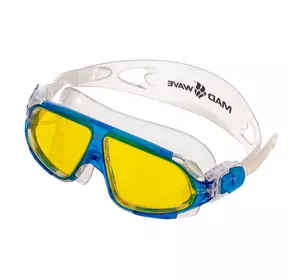 Очки-маска для плавания Sight II M046301 Mad Wave   Голубо-желтый (60444179)