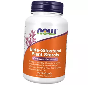 Растительные стероловые эфиры, Beta-Sitosterol Plant Sterols, Now Foods  90гелкапс (72128073)