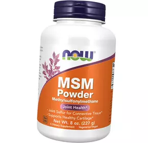 МСМ, Метилсульфонилметан, MSM Powder, Now Foods  227г (03128024)