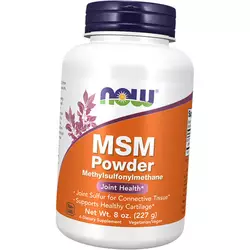 МСМ, Метилсульфонилметан, MSM Powder, Now Foods  227г (03128024)