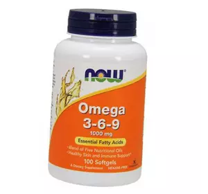 Омега 3 6 9, Omega 3-6-9, Now Foods  100гелкапс (67128006)