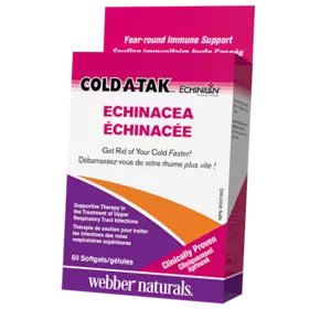 Экстракт Эхинацеи, Cold-A-Tak Echinacea, Webber Naturals  60гелкапс (71485002)