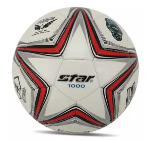 Мяч футбольный New Polaris 1000 SB374 Star  №4 Бело-красный (57623022)