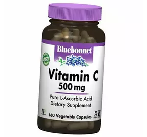 Витамин С, Vitamin C 500, Bluebonnet Nutrition  180вегкапс (36393016)