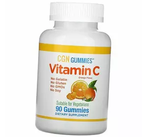Витамин С, Аскорбиновая кислота, Vitamin C Gummies, California Gold Nutrition  90таб Апельсин (36427006)