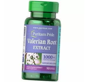 Валериана, Valerian Root 1000, Puritan's Pride  90гелкапс (71367002)