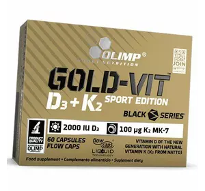 Витамин Д3 К2, Gold Vit D3+K2 Sport Edition, Olimp Nutrition  60капс (36283138)