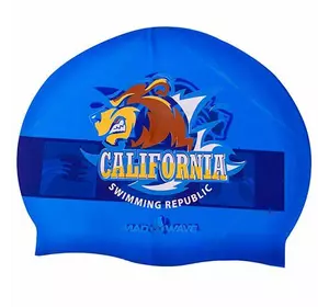 Шапочка для плавания California M055833000W Mad Wave   Темно-синий (60444069)