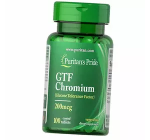 Хром GTF, GTF Chromium 200, Puritan's Pride  100таб (36367209)