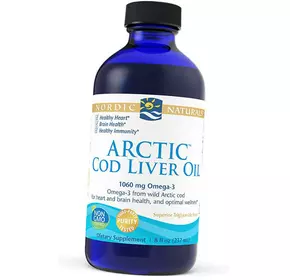 Жир печени арктической трески, Arctic Cod Liver Oil, Nordic Naturals  237мл Без вкуса (67352001)