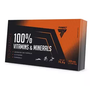 Витамины и Минералы, 100% Vitamins & Minerals Endurance, Trec Nutrition  60капс (36101045)