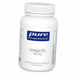 Экстракт Гинкго Билоба, Ginkgo 50, Pure Encapsulations  120вегкапс (71361001)