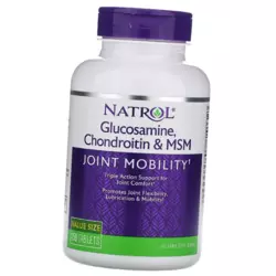 Глюкозамин Хондроитин МСМ, Glucosamine Chondroitin & MSM, Natrol  150таб (03358001)