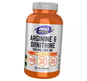 Аргинин и Орнитин, Arginine & Ornithine, Now Foods  250вегкапс (27128002)