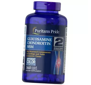 Глюкозамин Хондроитин МСМ, Triple Strength Glucosamine Chondroitin and MSM, Puritan's Pride  360каплет (03367009)
