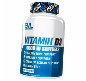 Витамин Д3, Vitamin D3 5000, Evlution Nutrition  120гелкапс (36385003)