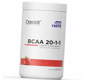 BCAA для мышечной массы, BCAA 20:1:1, Ostrovit  400г Клубника (28250011)
