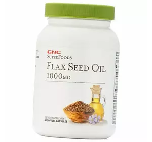 Натуральное Масло льна, Flax Oil 1000, GNC  90гелкапс (67120005)