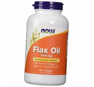 Льняное масло в капсулах, Flax Oil 1000, Now Foods  250гелкапс (67128005)