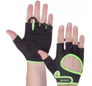 Перчатки для фитнеса SB-161580 Zelart  XXL Черно-зеленый (07363056)