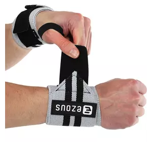 Бинты кистевые для жима Strength Wrist Weightlifting Wraps C-03 Ezous   Черно-серый (35636003)