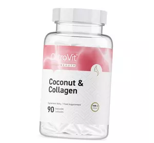 Пептиды Рыбьего Коллагена и Масло MCT, Marine Collagen & MCT Oil from Coconut, Ostrovit  90капс (68250010)