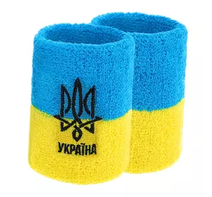 Напульсник спортивный махровый Україна BC-9273 FDSO   Желто-голубой (35508022)