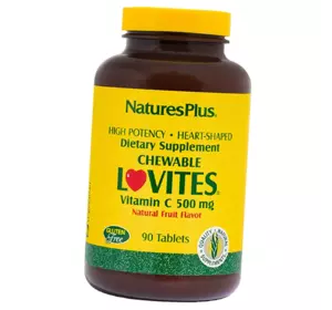 Витамин С, Аскорбиновая кислота, Chewables Lovites Vitamin C 500, Nature's Plus  90таб (36375145)