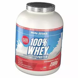 Сывороточный протеин, 100% Whey Protein, Body Attack  2300г Клубника-крем (29251004)