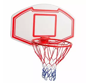 Щит баскетбольный с кольцом и сеткой S005 FDSO   Бело-красный (57508168)