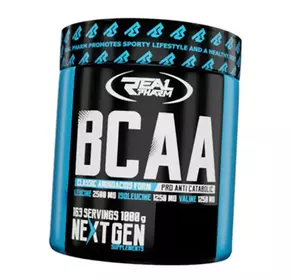 BCAA для мышечной массы и похудения, BCAA powder, Real Pharm  1000г Ананас (28055002)