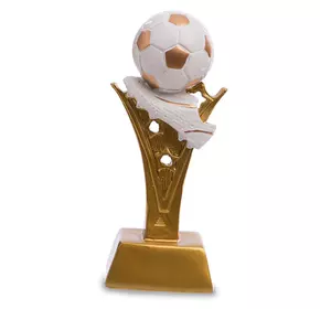 Статуэтка наградная спортивная Футбол Бутса с мячом C-4736-B16     Золотой (33508282)