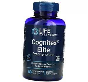 Прегненолон, Поддержка мозга, Cognitex Elite Pregnenolone, Life Extension  60вегтаб (72346031)