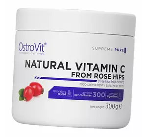 Витамин С с Шиповником, Natural Vitamin C from Rose Hips, Ostrovit  300г (36250070)