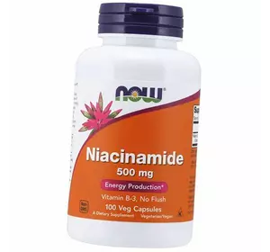 Ниацинамид, Niacinamide 500, Now Foods  100вегкапс (36128321)