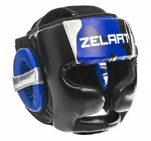 Шлем боксерский с полной защитой BO-1320 Zelart  M Черно-синий (37363092)