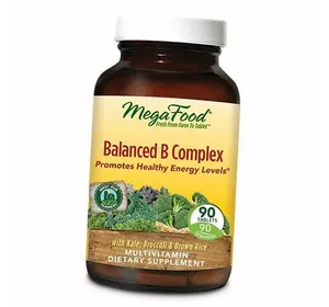 Витамины группы В, Balanced B Complex, Mega Food  90таб (36343026)