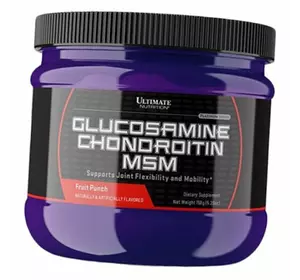 Глюкозамин Хондроитин МСМ, Glucosamine Chondroitin MSM Powder, Ultimate Nutrition  158г Фруктовый пунш (03090006)