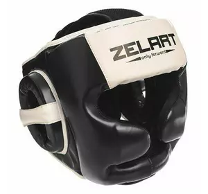 Шлем боксерский с полной защитой BO-1390 Zelart  M Черно-белый (37363093)