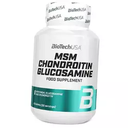 МСМ Хондроитин Глюкозамин, MSM Chondroitin Glucosamine, BioTech (USA)  60таб (03084011)